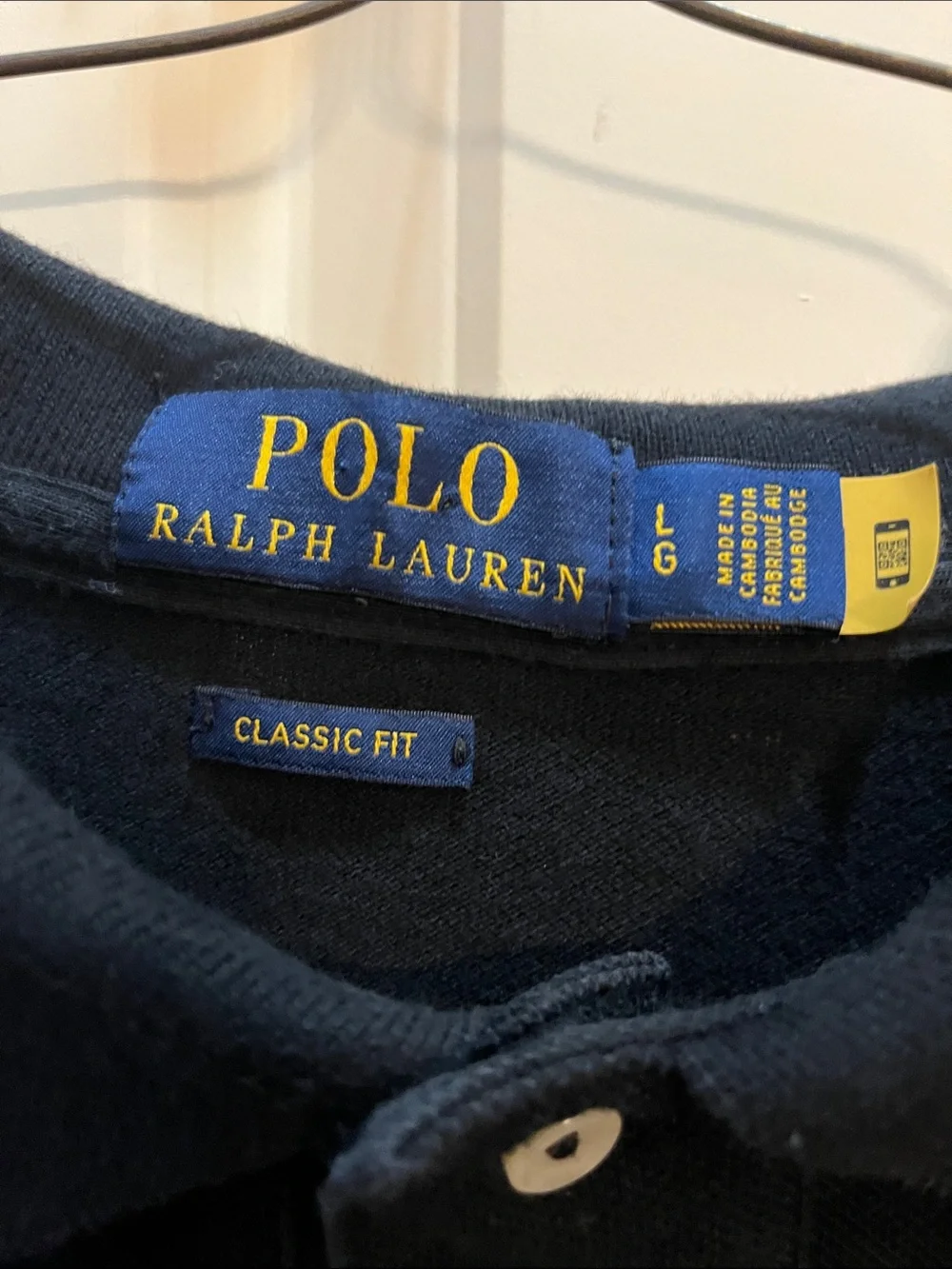 Polo by Ralph Lauren Black  Long-Sleeve Polo with Red Pony